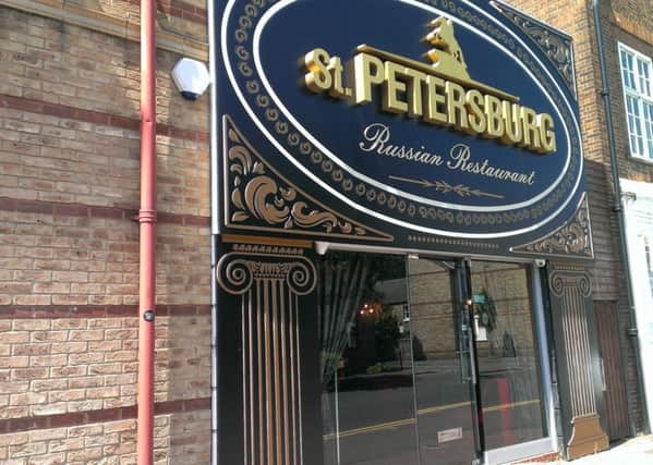 Brad Barnes dines at St Petersburgh Russian restaurant in Broadway, Peterborough.