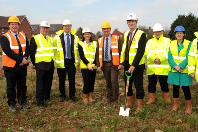The start of work on the new Cross Keys Homes development in Peterborough.