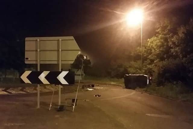 The scene at the crash at Caxton