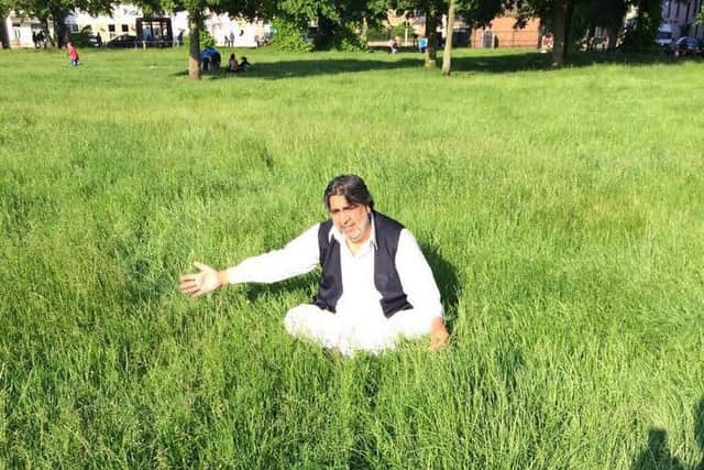 Mohammed Sabir is among those concerned about th length of the grass in Rock Park, Peterborough.