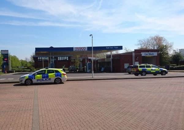 Police at Werrington Centre following the armed robbery. Photo: Bob Hillier