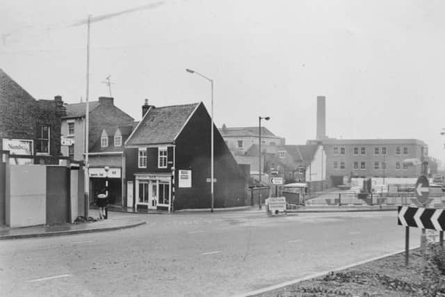 Queensgate roundabout but not sign of Telegraph Towers