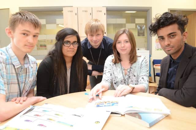 Voyager Academy pupils Marcin Wypych, Maisah Rashid, Luke Woods, Heather Thomas and Samama Tahir EMN-160614-085558009