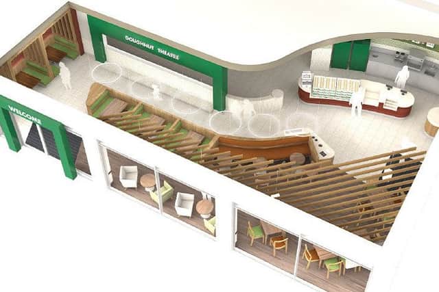 The new Krispy Kreme outlet opening next month in Hampton.