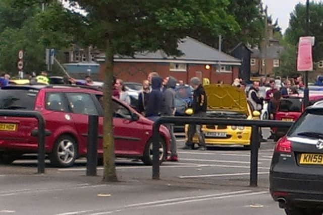 Collide Car Club members meet up at Sainsbury's car park, Spalding.