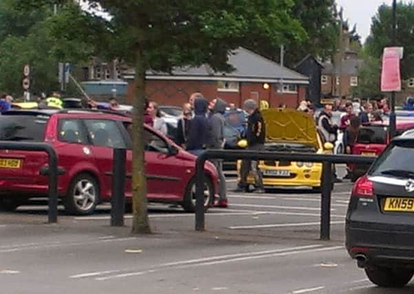 Collide Car Club members meet up at Sainsbury's car park, Spalding.