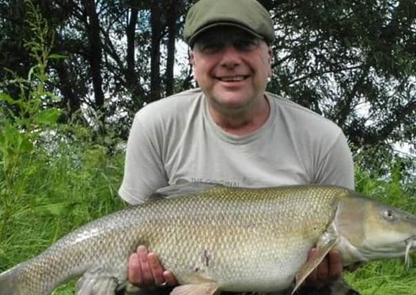 Gary Johnson with his 18lb barbel.