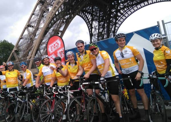 Thomas Cook cyclists reach their final destination - Paris.