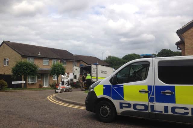 The Bomb Squad have been called to an address in Longthorpe this afternoon
