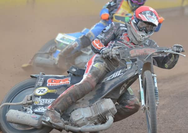 Craig Cook of Panthers leads heat six against Plymouth. Photo: David Lowndes.