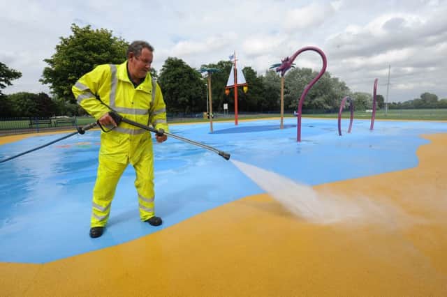 Bretton Water Park undergoing a cleansing operation previously ENGEMN00120130508161811