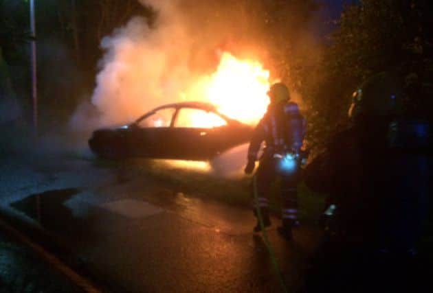 The car arson in Bretton Way
