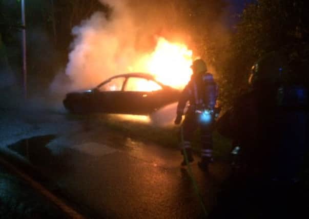 The car arson in Bretton Way