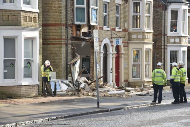 The aftermath of the crash in Broadway