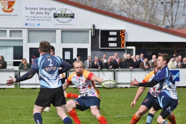 Action from Borough's last game of last season against Leicester Forest, which they won 93-7.
