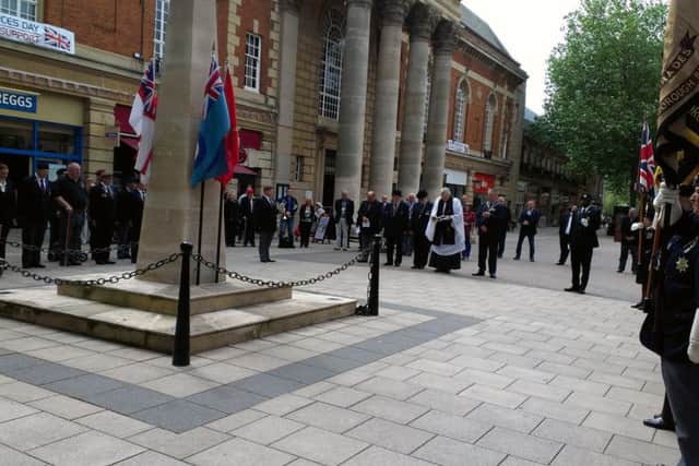 The service at the war memorial