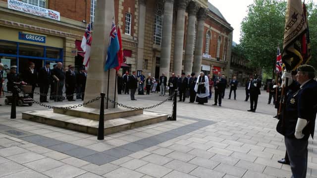 The service at the war memorial
