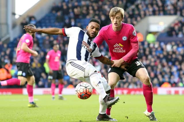 Chris Forrester in action for Posh against West Brom. Photo: Joe Dent/theposh.com.