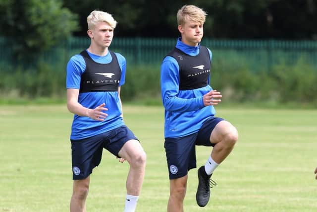Lewis Freestone (left) and Cameron Gow will play for Posh at Boston. Photo: Joe Dent/theposh.com.