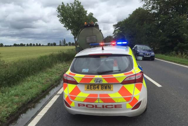 Police dealing with the RTC on the A47