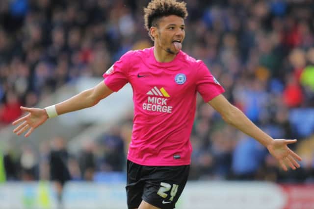 Posh striker Lee angol faces a lengthy absence because of injury. Photo: Joe Dent/theposh.com.