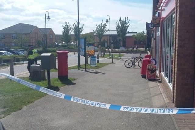 The scene of the stabbing in Hampton