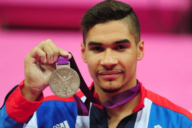 Louis Smith with his silver medal from the London 2012 Olympics.