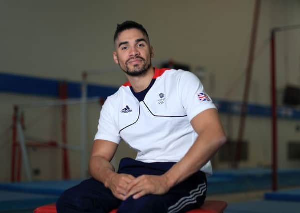 Louis Smith at the press conference to reveal his call up for the Rio Olympics.