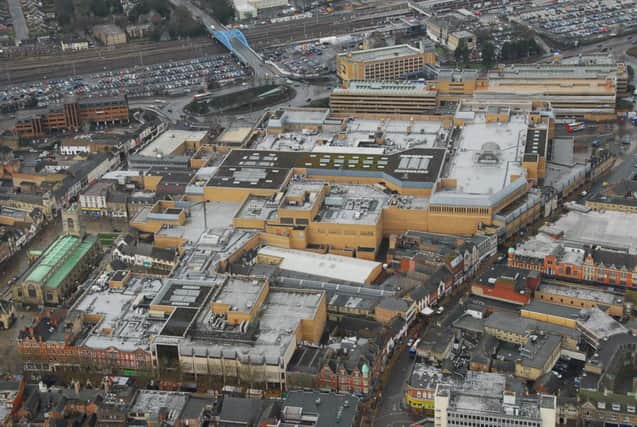 Aerial views of Peterborough City Centre ENGEMN00120120703163300