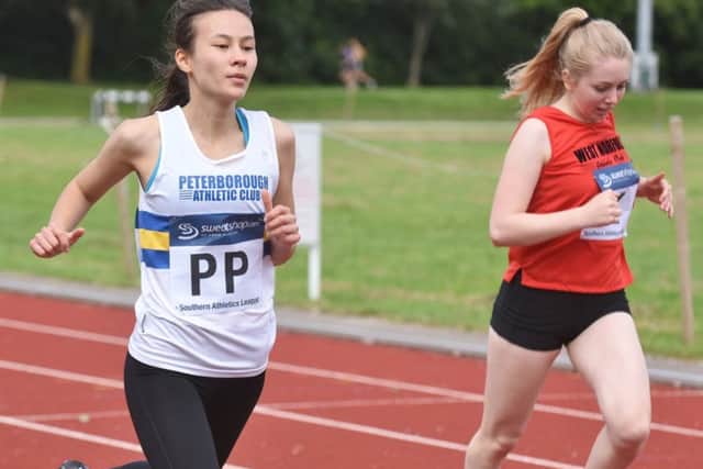 Hannah Talbot in action for PAC in their home Southern League meeting. Photo: David Lowndes.