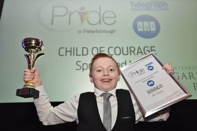 Peterborough Telegraph Pride in Peterborough Awards 2016. Young Achiever  award    Leo Waites EMN-161207-235507009