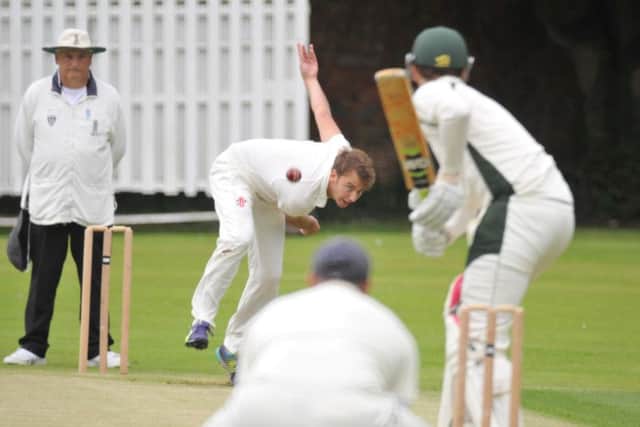 Jack Berry on his way to 7-62 for Bourne against Boston. Photo: Tim Wilson.