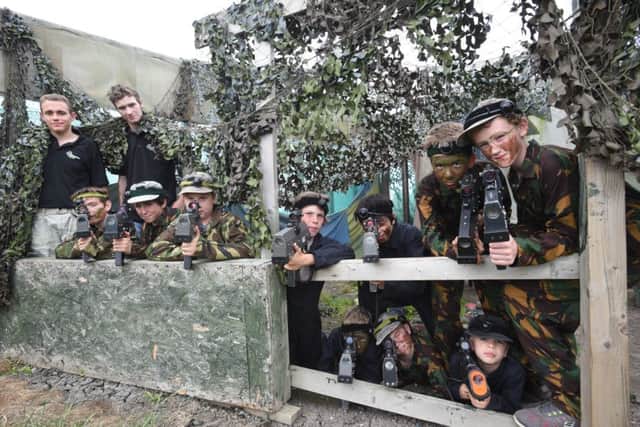 Youngsters from Witham Hall school at Battlefield Live