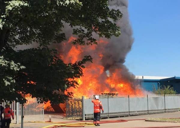 The blaze. Pic: Chris Carr
