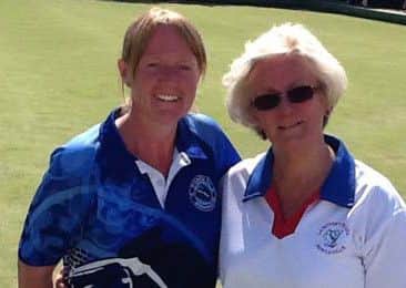 Finalists in the ladies 4-bowl singles sarah Newson (left) and Jan Moir.