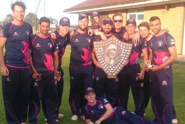 Ketton skipper Rob Vitas with the Stamford KO Shield.