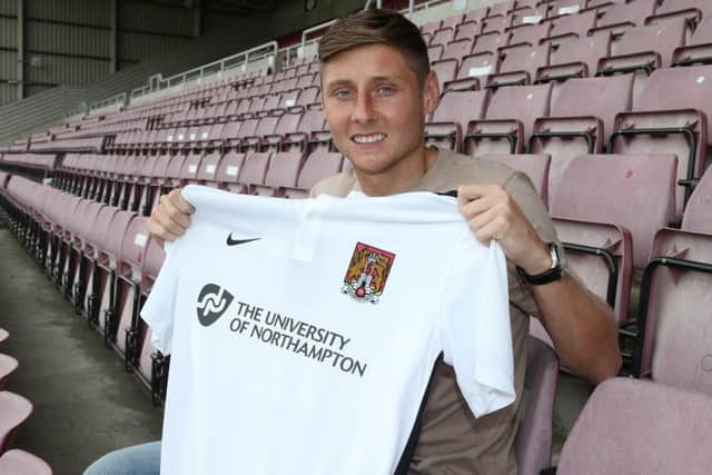 Harry Beautyman after signing for Northampton.