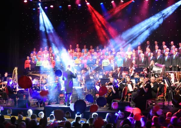 Royal Philharmonic Orchestra concert at the Broadway Theatre with the Peterborough Male Voice Choir, Peterborough Voices and the Peterborough Youth Choir and conductor Will Prideaux