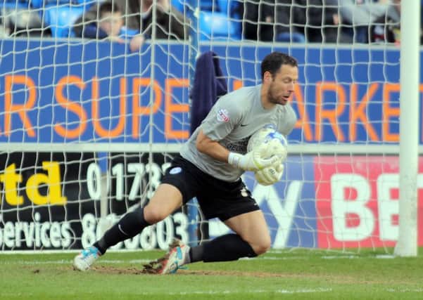 Mark Tyler played well for Posh at Lincoln.