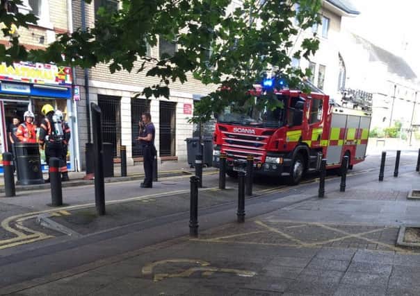 Fire crews in Fitzwilliam Street. Pic: @MrGaryReed