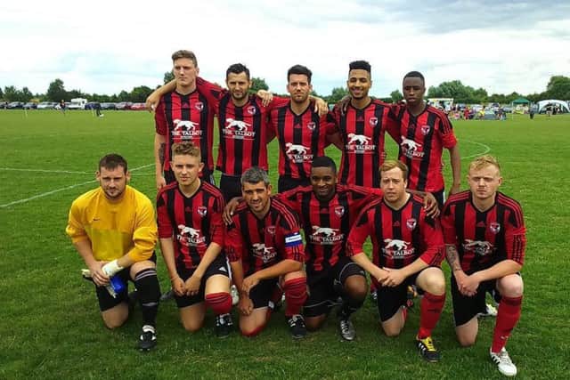 The winning Stilton United team at Sawtry.