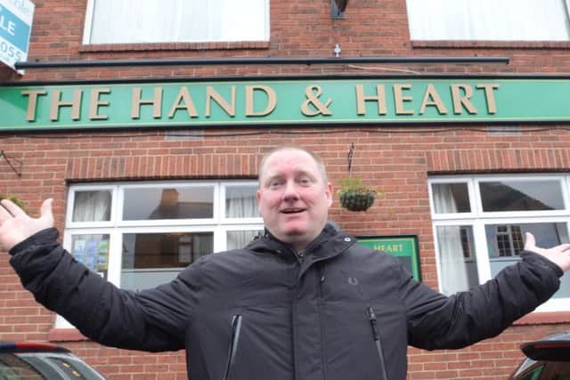 Matt Mace outside the Hand and Heart pub which he hopes to own EMN-160305-082054009