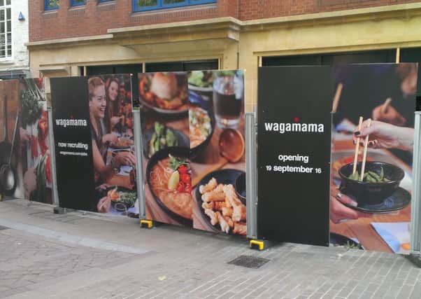 The Wagamama restaurant which is to open in  Long Causeway on September 19.