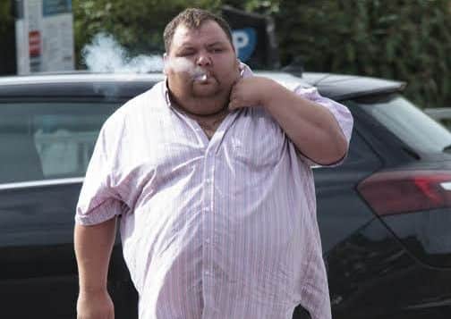 Danny Warby arrives at court facing trial for causing crash which killed Cambridgeshire police officer Sharon Garrett,
Crown Court, Peterborough
25/07/2016.
Picture by Terry Harris.