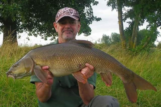 Stamford angler Nigel Bryans caught this 18lb 3oz barbel at Elton which, subject to verification, will be classed as a River Nene record barbel.