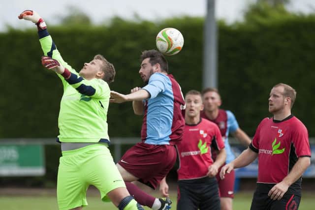 Action from Deeping Rangers' 3-3 draw with Sileby at the weekend. Photo: Michael Fysh.