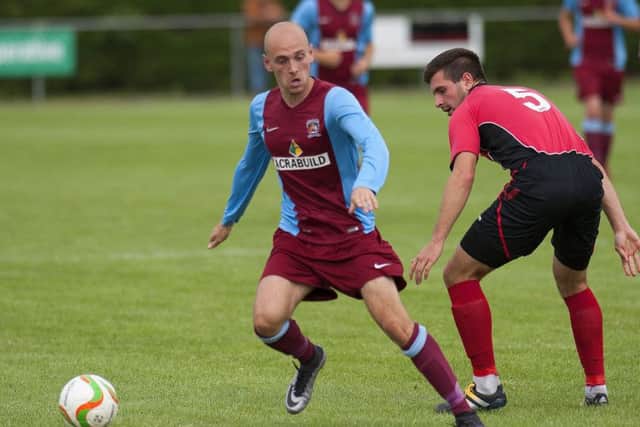 Action from Deeping Rangers v Sileby at the weekend. Photo: Michael Fysh.