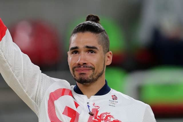 Louis Smith fights back the tears.