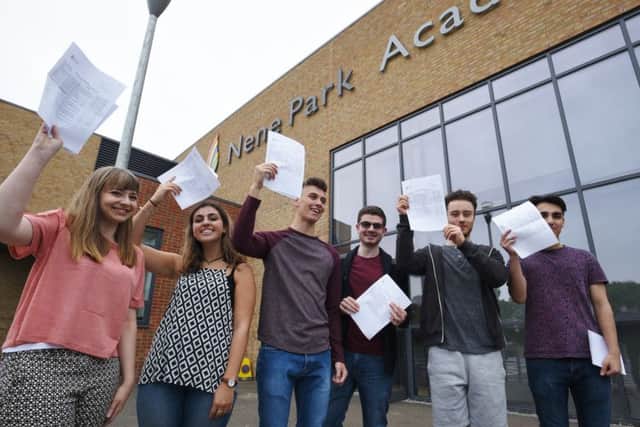 A level results 2015.   A level students from the Nene Park Academy. EMN-150813-133217009