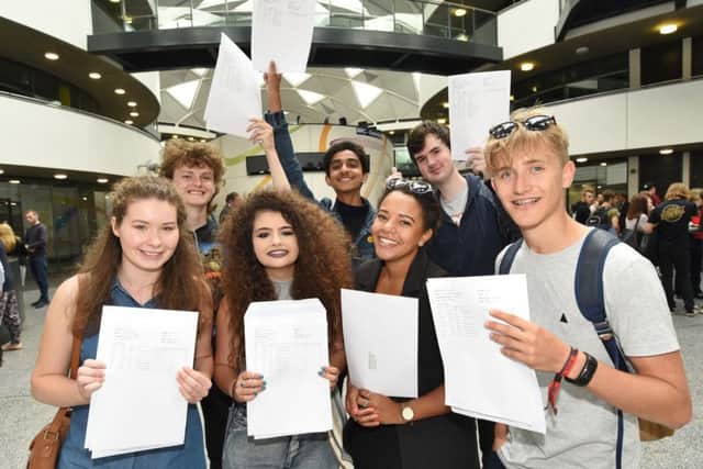 A level results day 2016. Successful students at Thomas Deacon Academy EMN-160818-113003009
